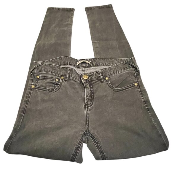 VTG | Y2K | Free People | Faded Black | Five Pocket | Stretch Skinny Jeans - Picture 2 of 10
